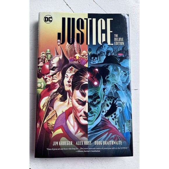 JUSTICE The Deluxe Edition ALEX ROSS JIM KRUEGER Hardcover DC Graphic Novel - Picture 1 of 4